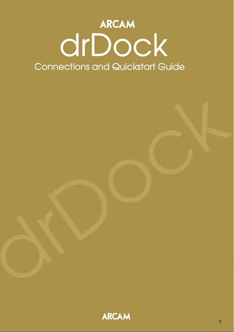 Imagen de la primera página del manual del dispositivo drDock