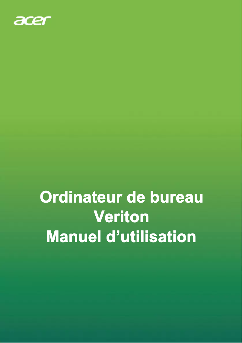 Page n°1 - Manuel utilisateur Acer Veriton E450