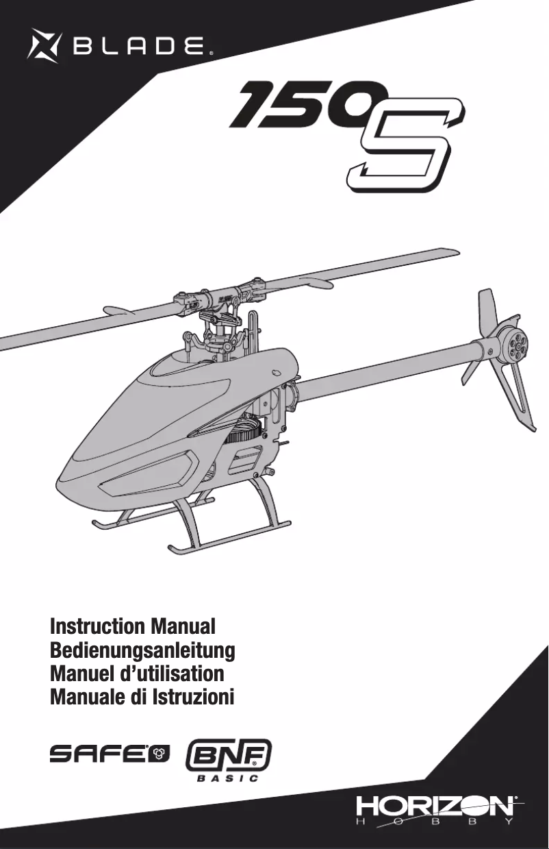 Page 1 de la notice Manuel utilisateur Blade 150 S