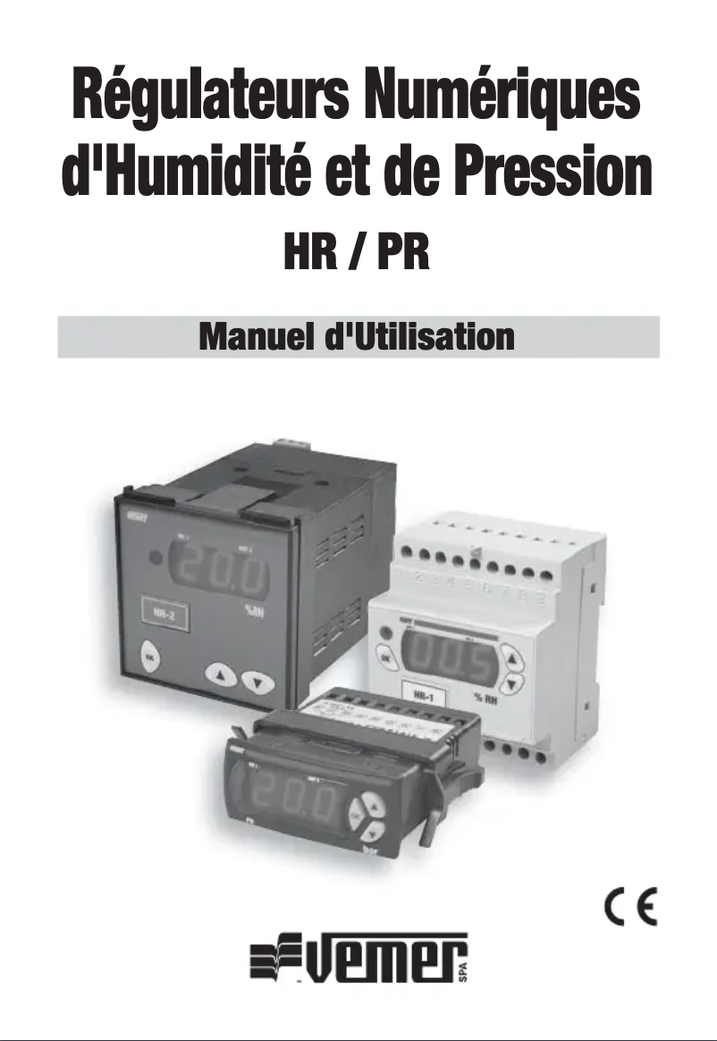 Page n°1 - Manuel utilisateur Vemer PR-1P3A