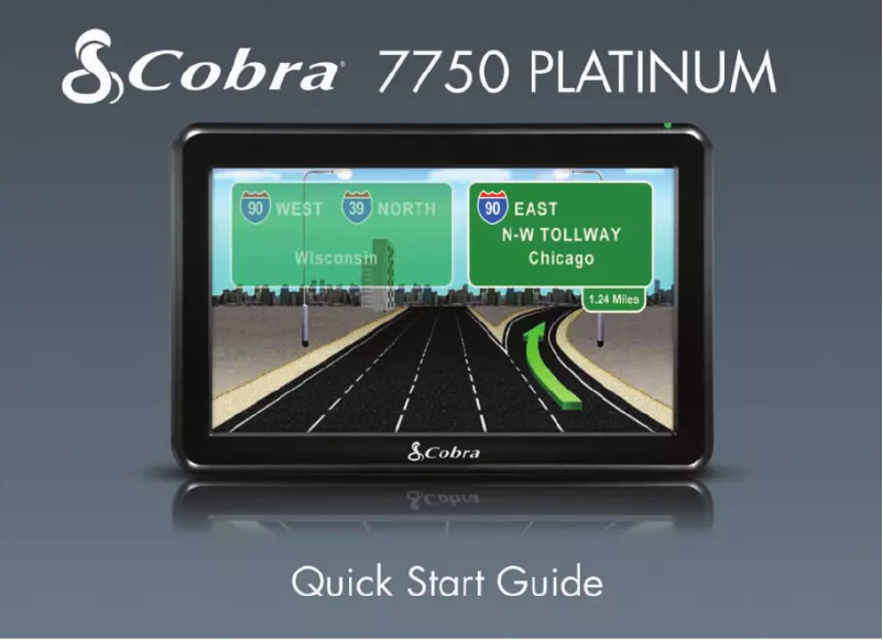 Page n°1 - Manuel utilisateur Cobra 7750 Platinum