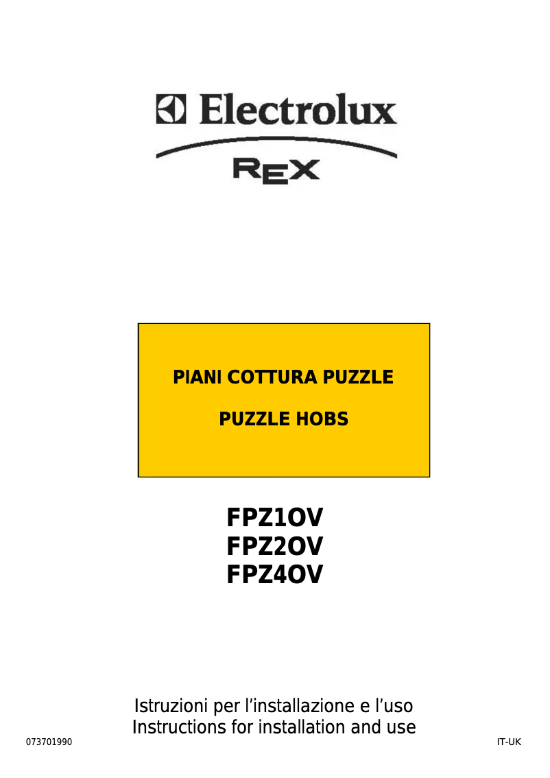 Page 1 de la notice Manuel utilisateur Rex FPZ2OV
