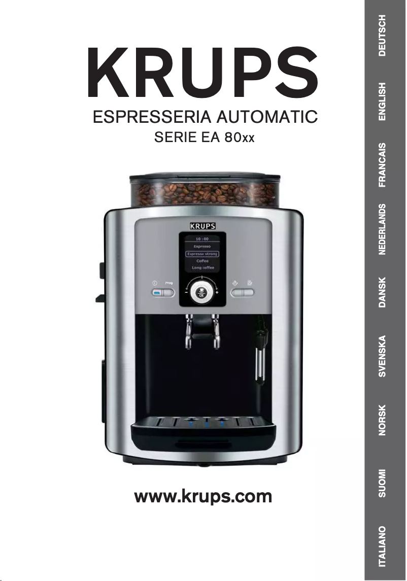 Page n°1 - Manuel utilisateur Krups Espresseria Automatic EA8080