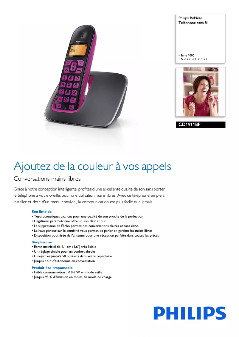 First page image of the manual for BeNear CD1911BP