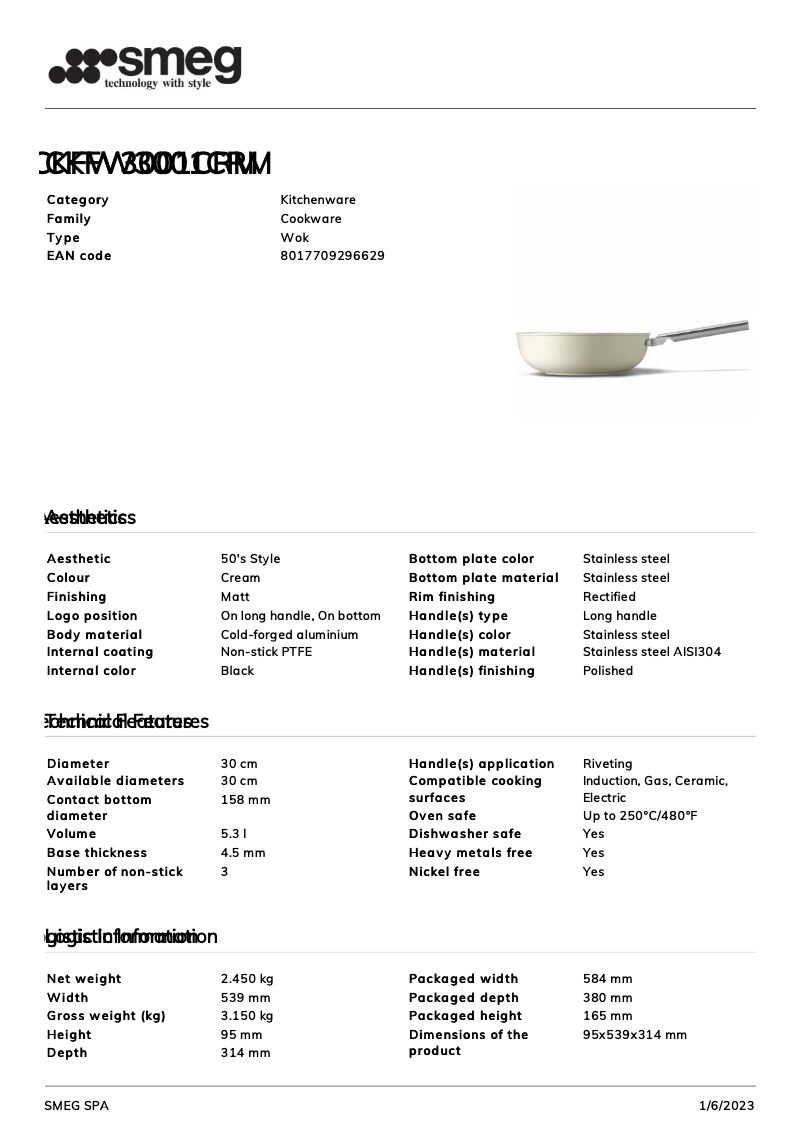 Page n°1 - Brochure Smeg CKFW3001CRM