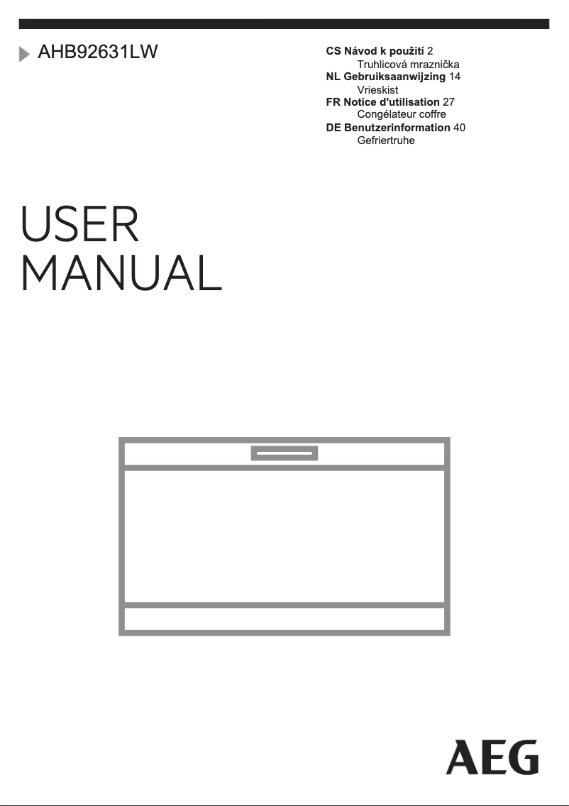 Page n°1 - Manuel utilisateur AEG AHB92631LW