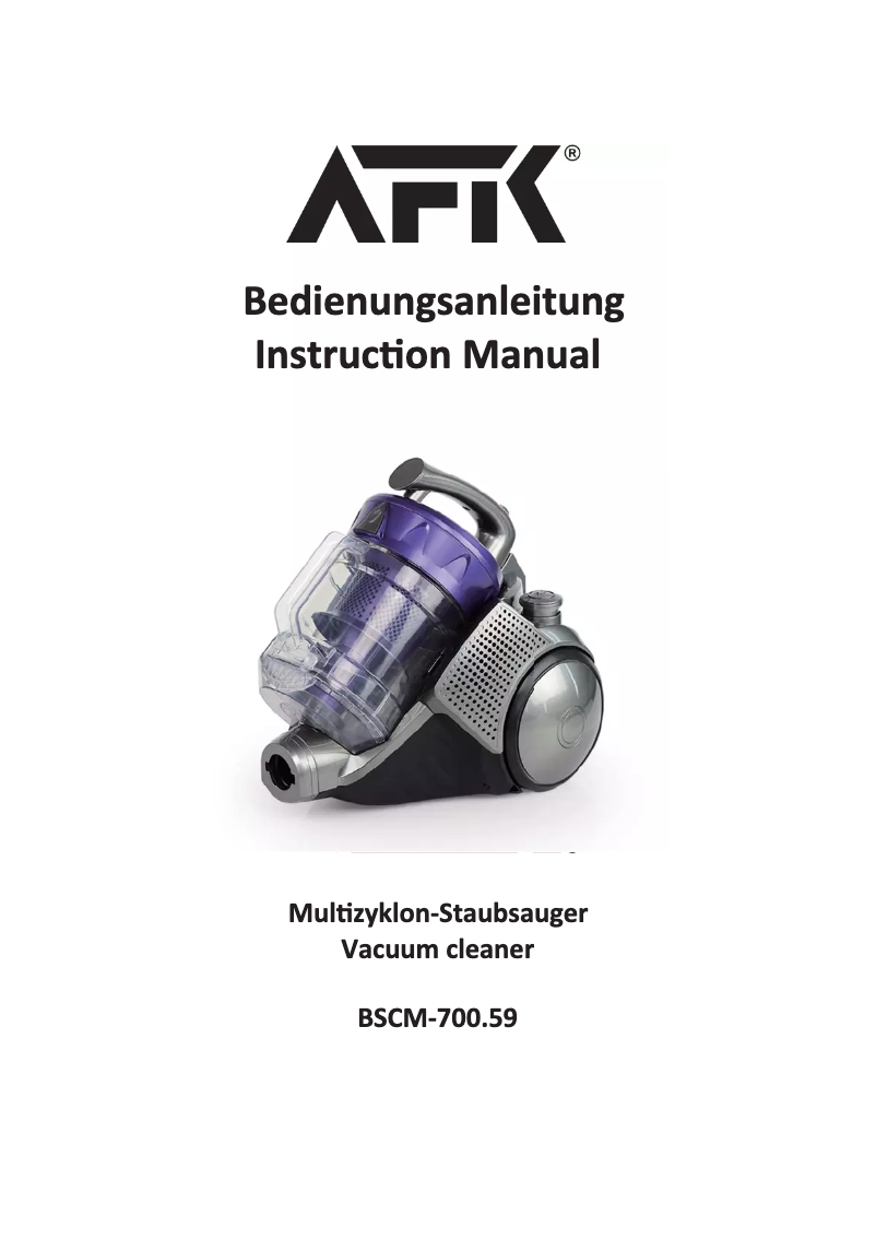 Page 1 de la notice Manuel utilisateur AFK BSCM-700.59