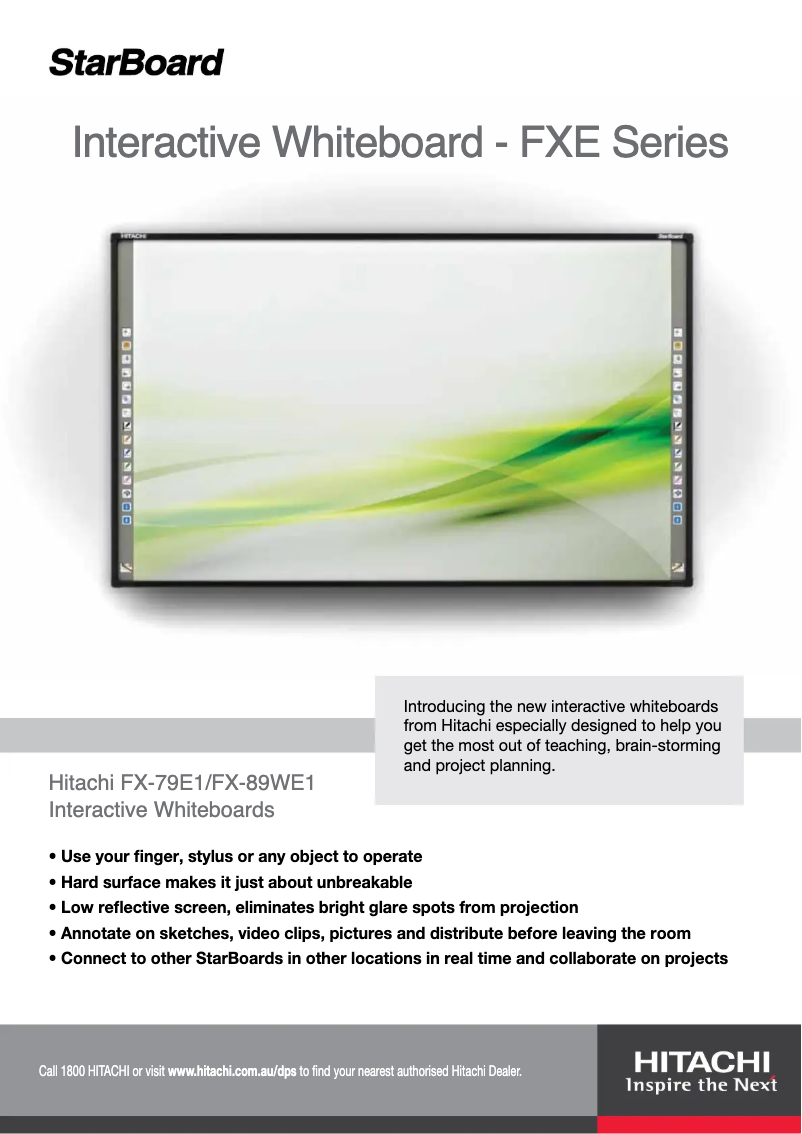 Page 1 de la notice Manuel utilisateur Hitachi FX-E