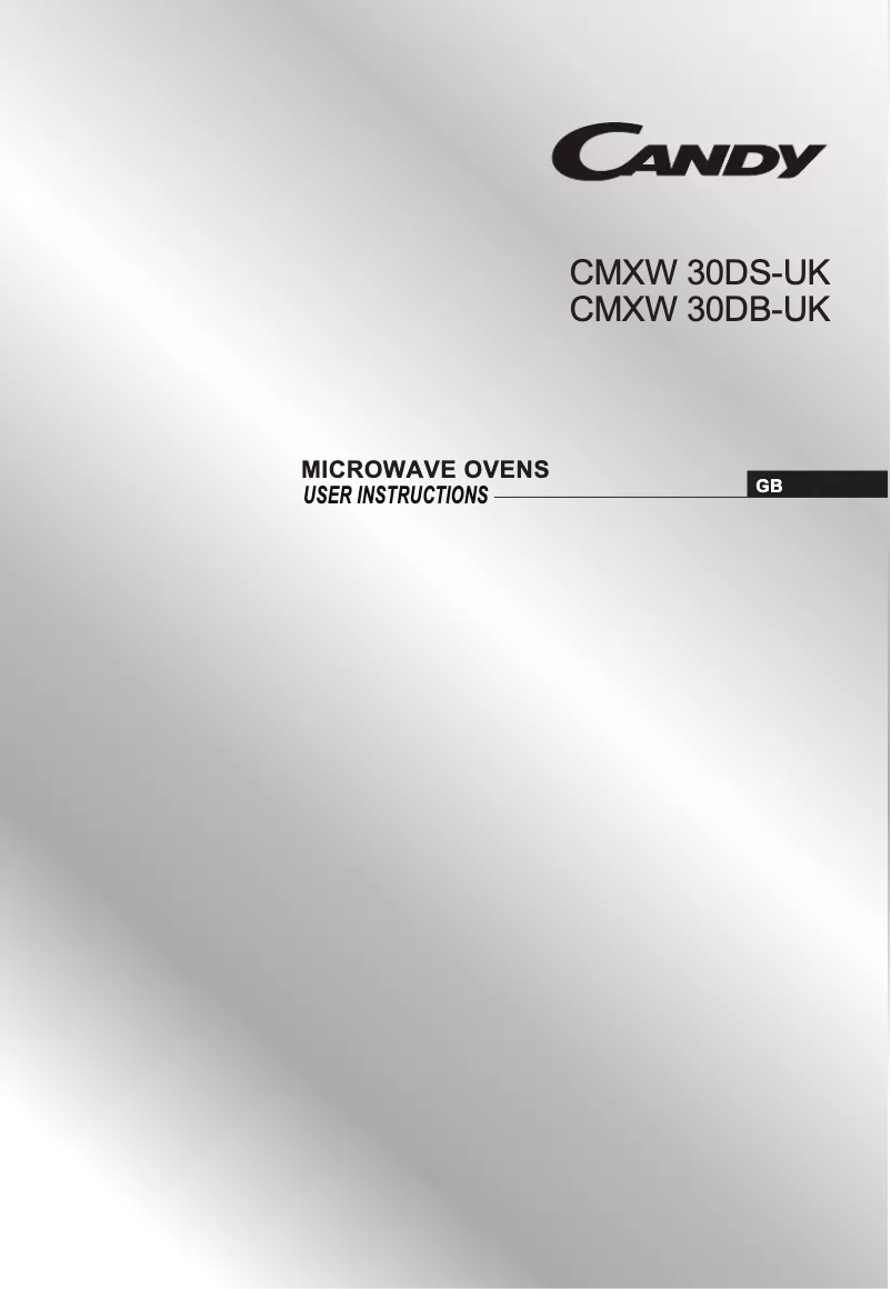 Image de la première page du manuel de l'appareil CMXW 30DB-UK