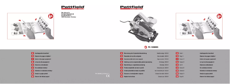 Page 1 de la notice Manuel utilisateur Pattfield PE-1200HKS