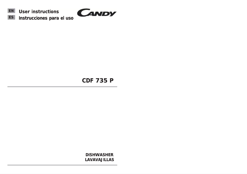 Image de la première page du manuel de l'appareil CDF 735P