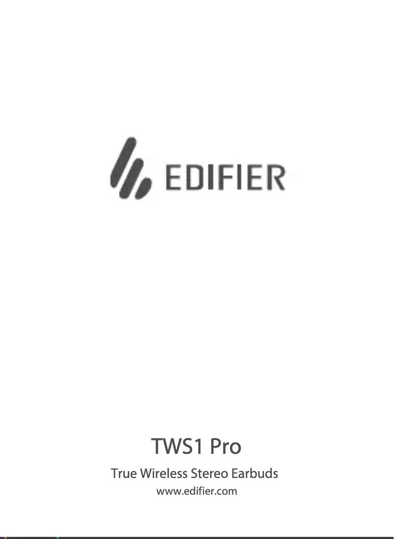 Image de la première page du manuel de l'appareil TWS1 Pro