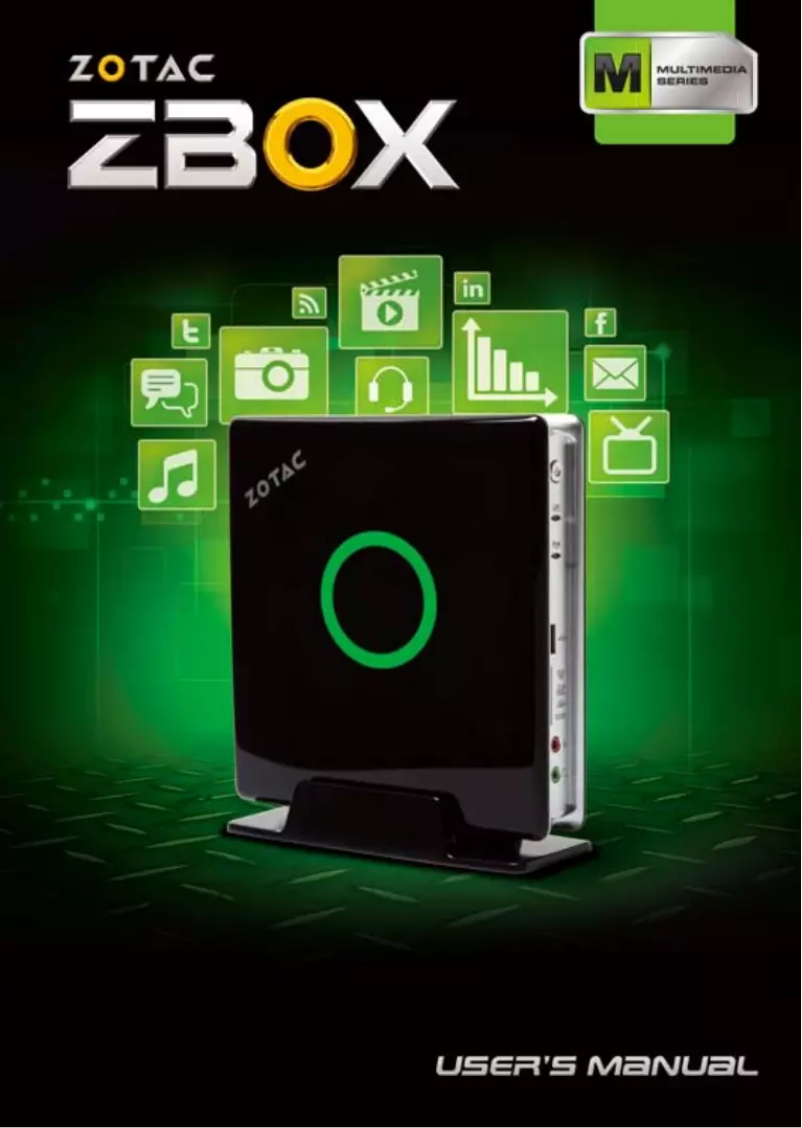 Image de la première page du manuel de l'appareil ZBox MA320 Plus