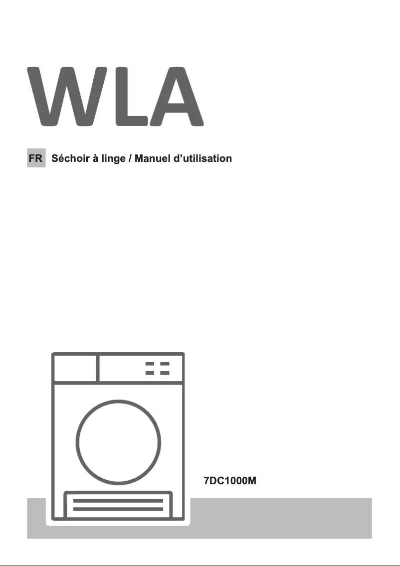 Page 1 de la notice Manuel utilisateur WLA 7DC1000M