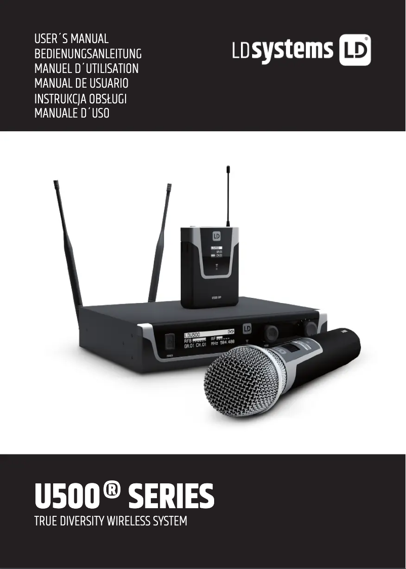 Page n°1 - Manuel utilisateur LD Systems U508 BPHH2