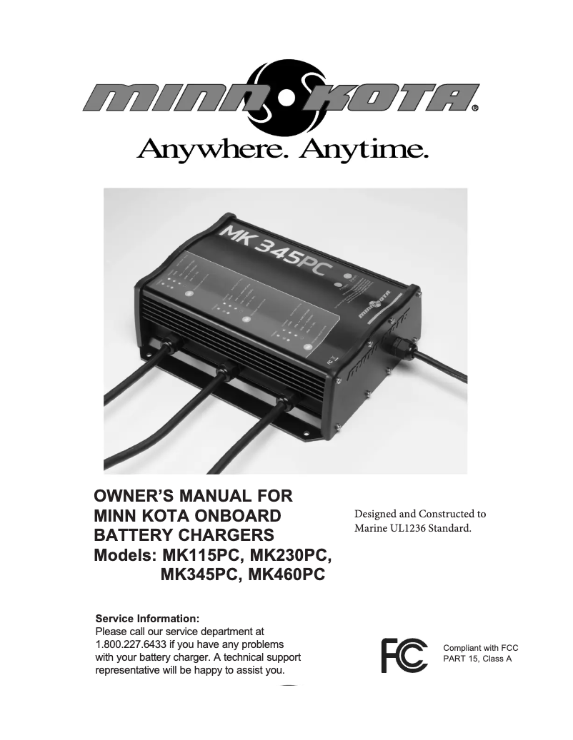 Page 1 de la notice Manuel utilisateur Minn Kota MK 230PC