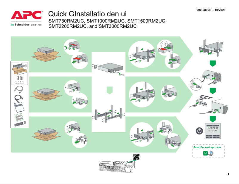 Imagen de la primera página del manual del dispositivo Smart-UPS SMT1000RM2UC