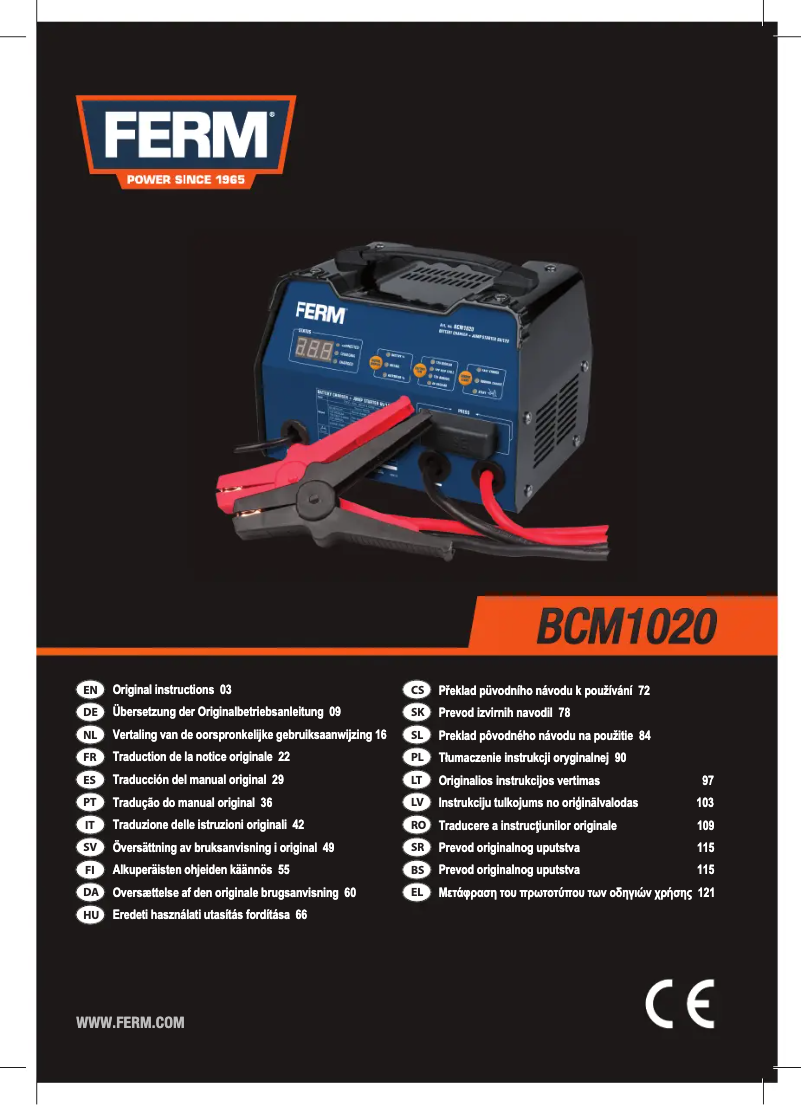 Image de la première page du manuel de l'appareil BCM1020