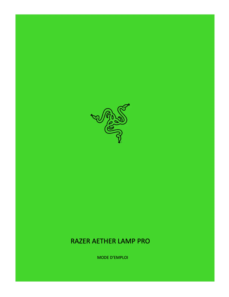 Image de la première page du manuel de l'appareil Aether Lamp Pro