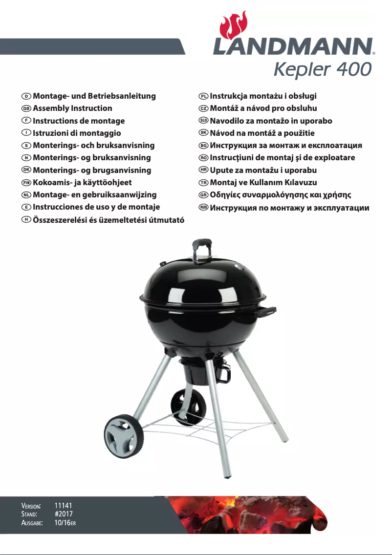 Imagen de la primera página del manual del dispositivo Kepler 400