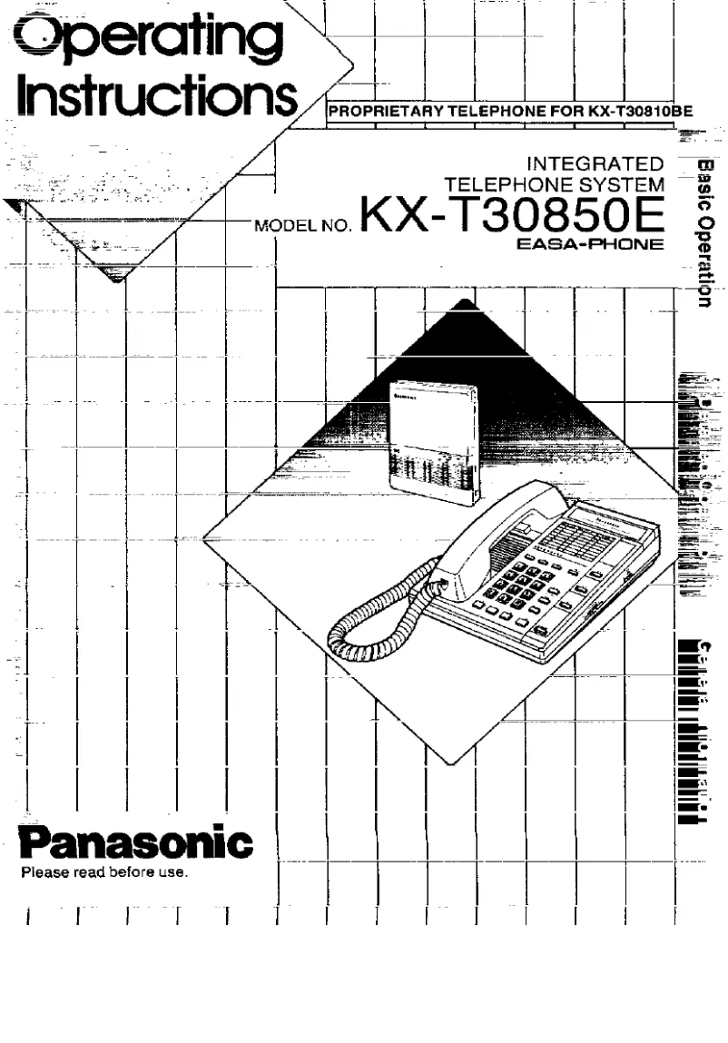 Imagen de la primera página del manual del dispositivo KX-T30850