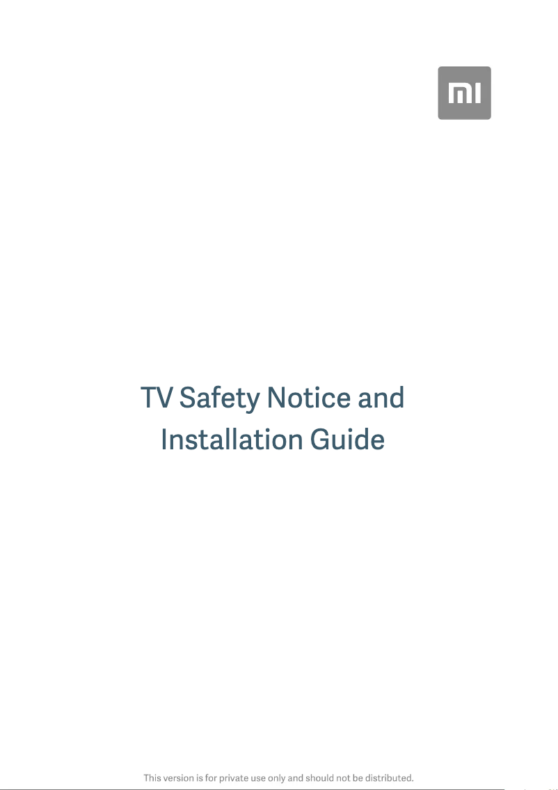 Page 1 de la notice Manuel utilisateur Xiaomi Mi LED TV 4A PRO