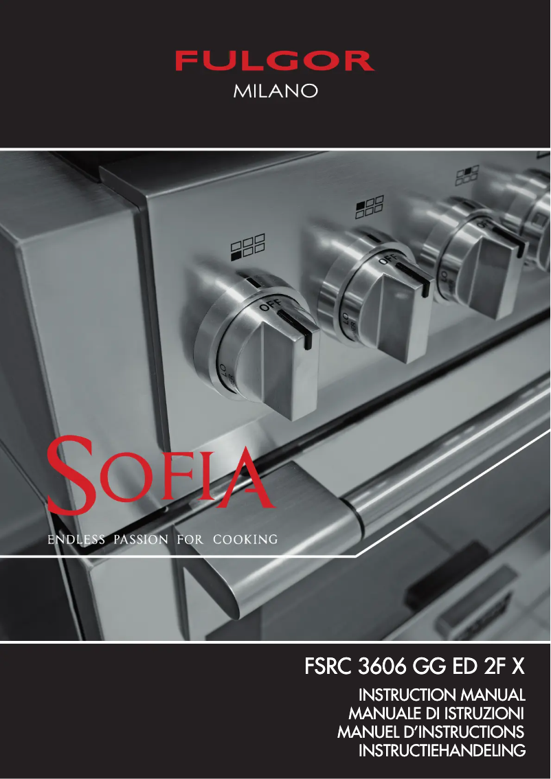 Page 1 de la notice Manuel utilisateur Fulgor Milano FSRC 3606 GG ED 2F MBK