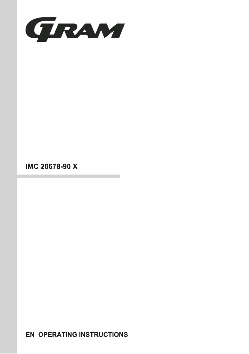 Image de la première page du manuel de l'appareil IMC 20678-90 X