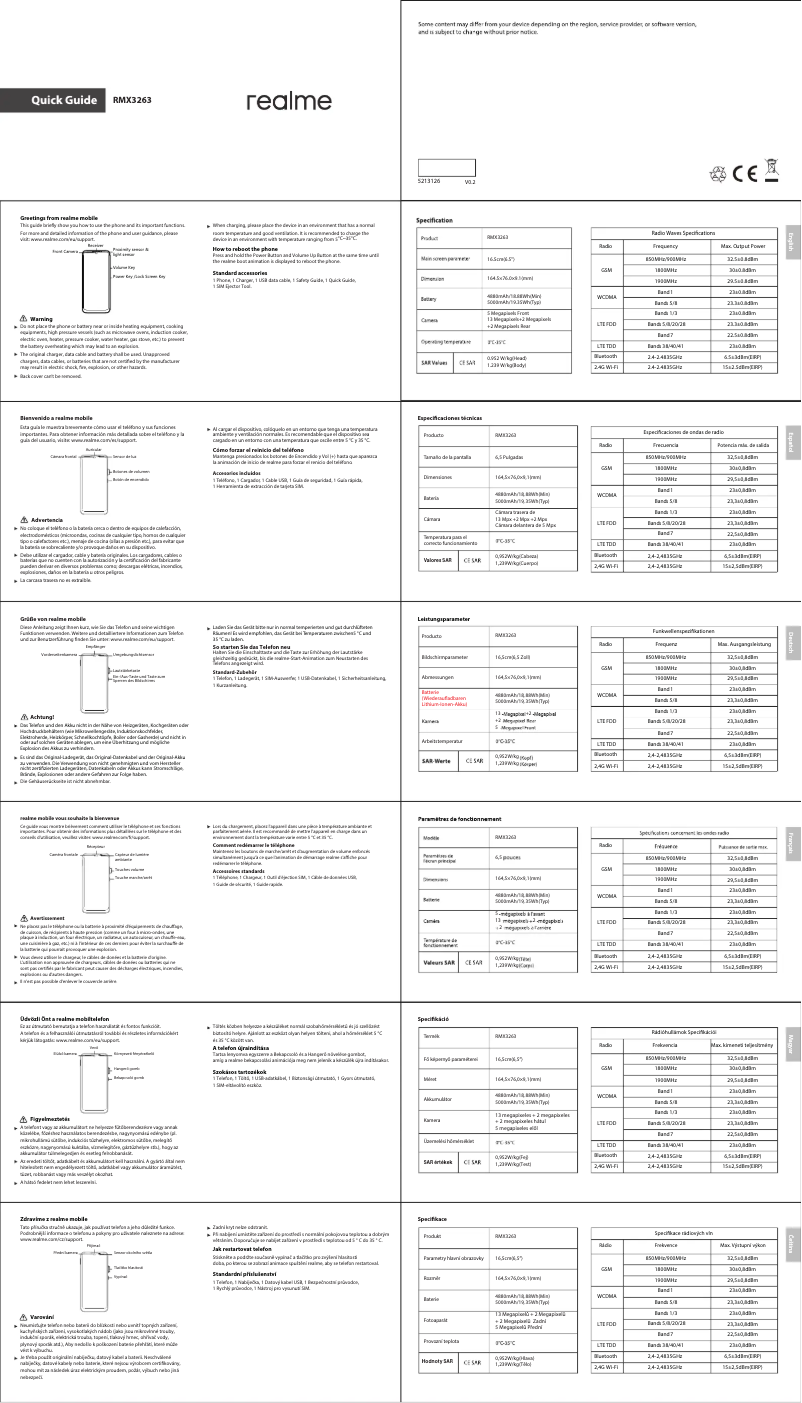 Image de la première page du manuel de l'appareil C21Y