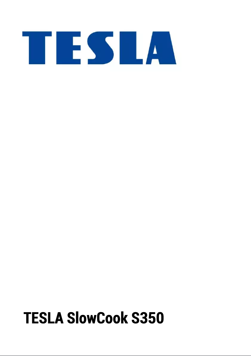 Page n°1 - Manuel utilisateur Tesla SlowCook S350