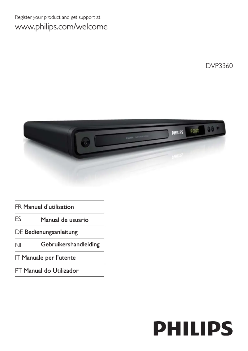 Page n°1 - Manuel utilisateur Philips DVP3360