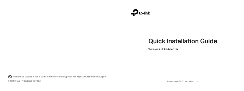 Page 1 de la notice Guide d'installation TP-Link Archer T1U