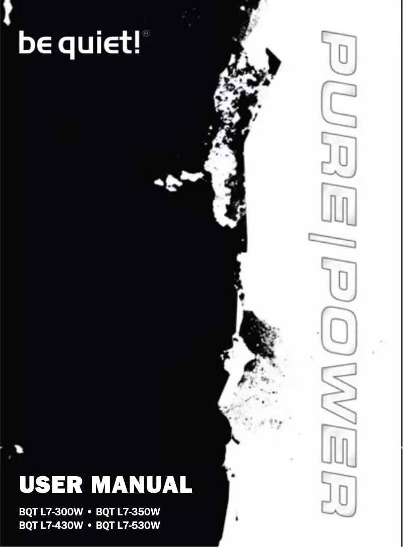 Page 1 de la notice Manuel utilisateur Be Quiet! Pure Power L7 430W