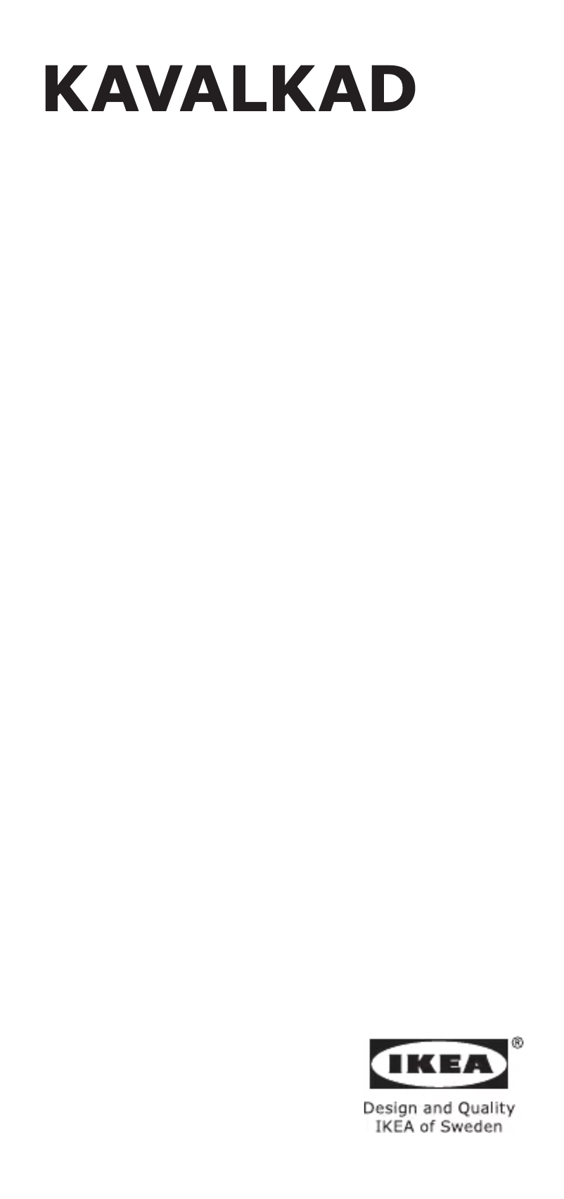 Image de la première page du manuel de l'appareil KAVALKAD