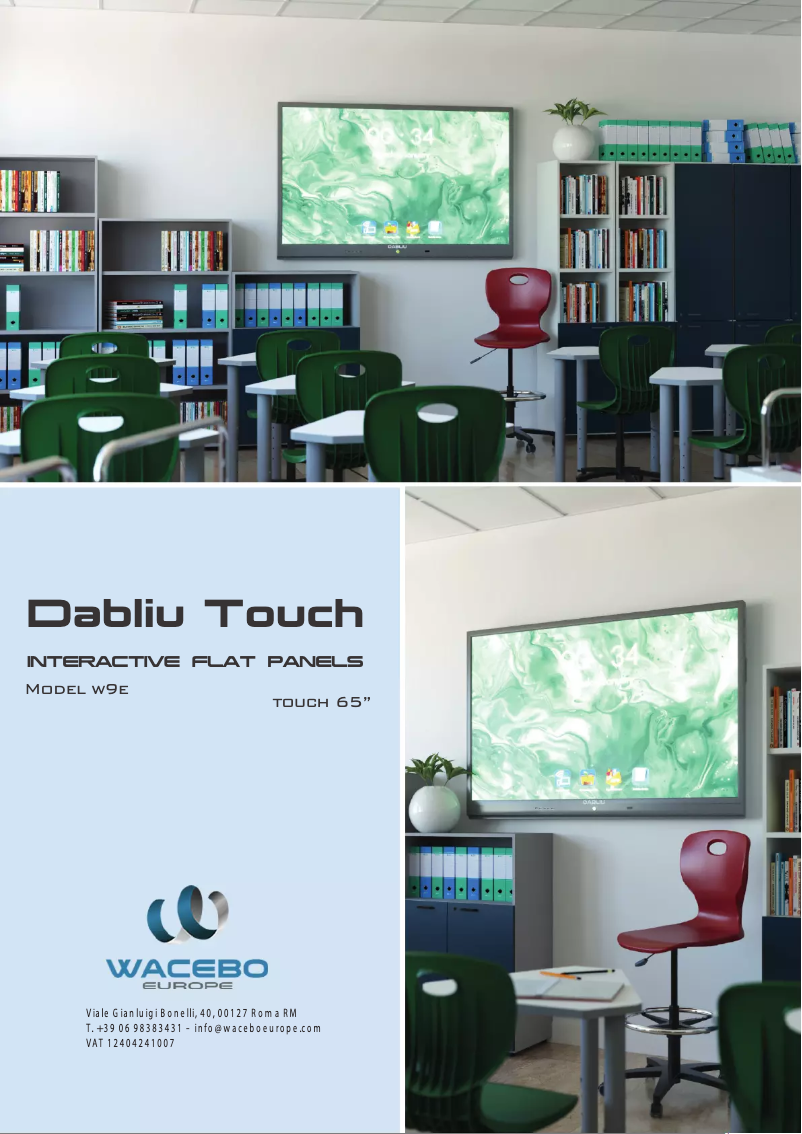 Page n°1 - Manuel utilisateur Wacebo Europe DBLWE-W9E-65-20T-4K