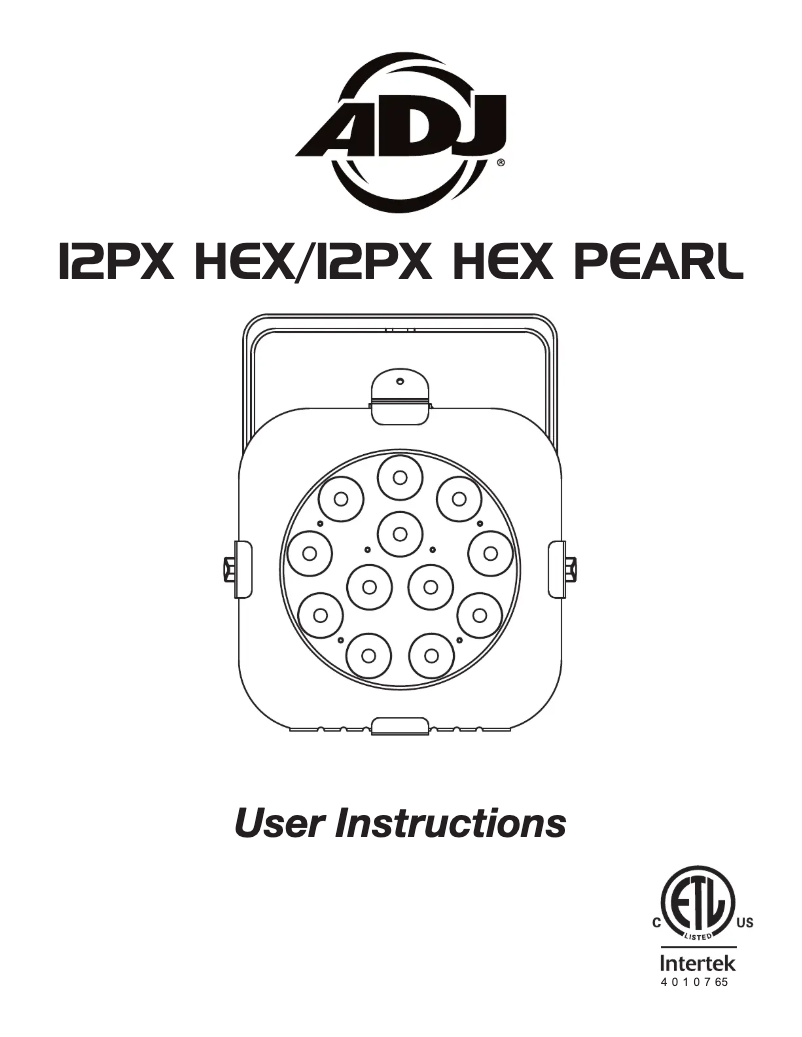 Image de la première page du manuel de l'appareil 12PX HEX