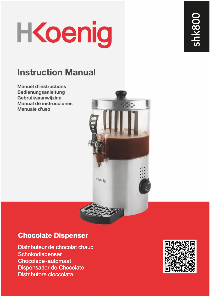 Image de la première page du manuel de l'appareil SHK800