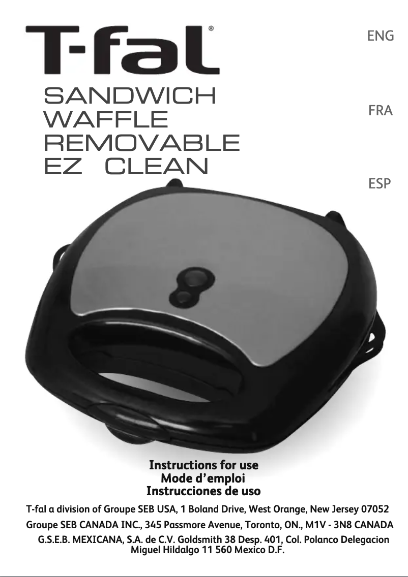 Page 1 de la notice Manuel utilisateur Tefal Ez Clean SW6100