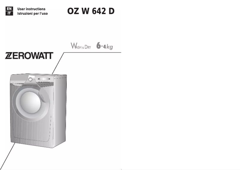 Page n°1 - Manuel utilisateur Zerowatt OZ W 642 D