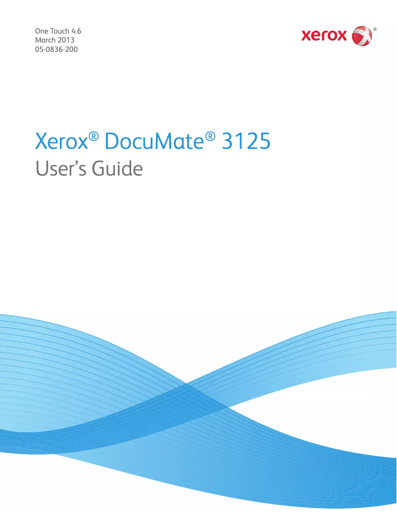 Image de la première page du manuel de l'appareil DocuMate 3125