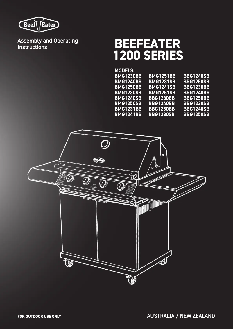 Page n°1 - Manuel utilisateur BeefEater BBG1250BB