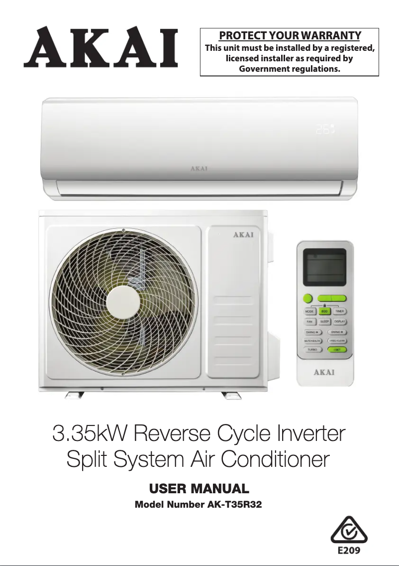 Image de la première page du manuel de l'appareil AK-T35R32