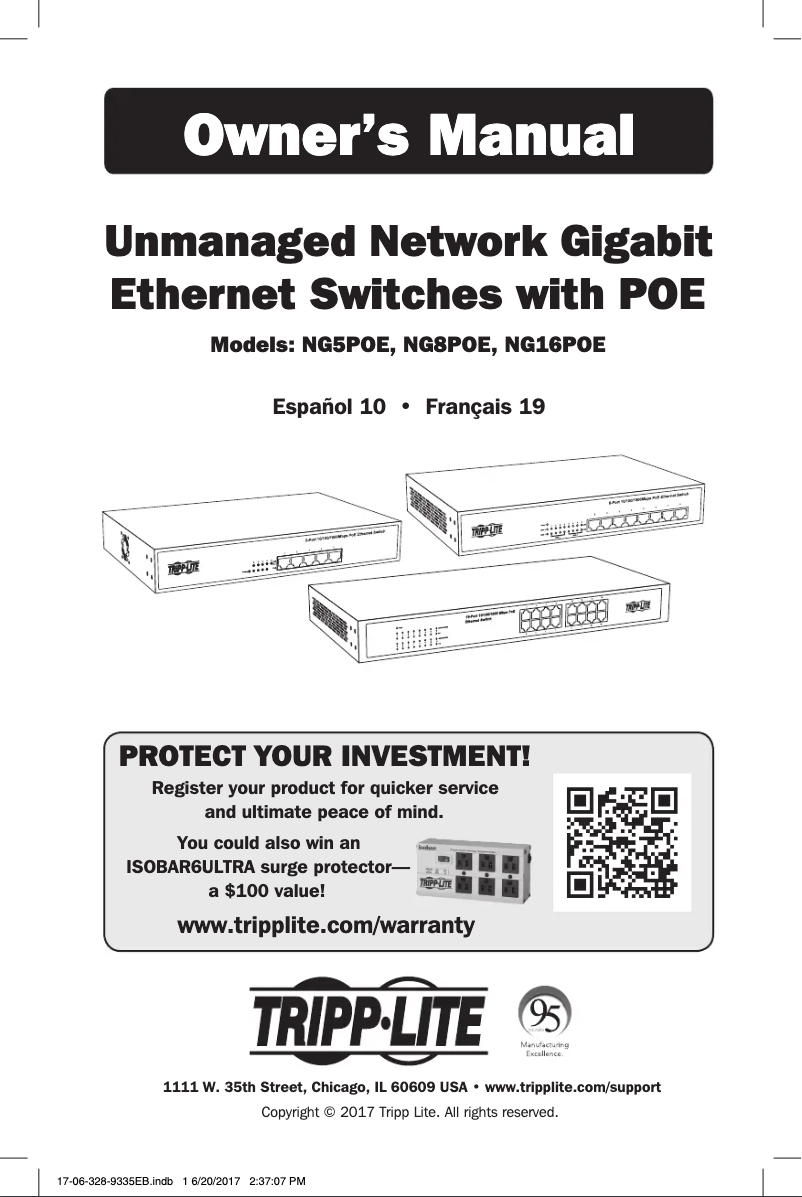 Page n°1 - Manuel utilisateur Tripp Lite NG16POE