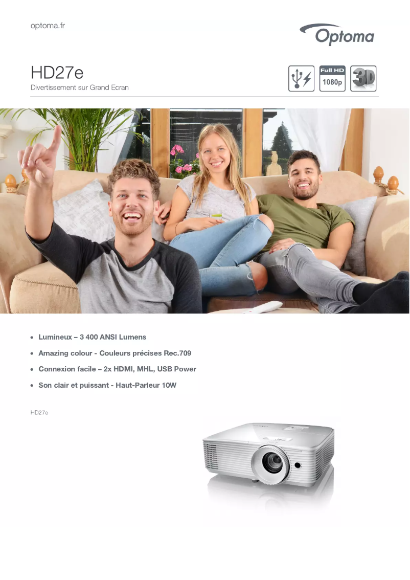 Image de la première page du manuel de l'appareil HD27E