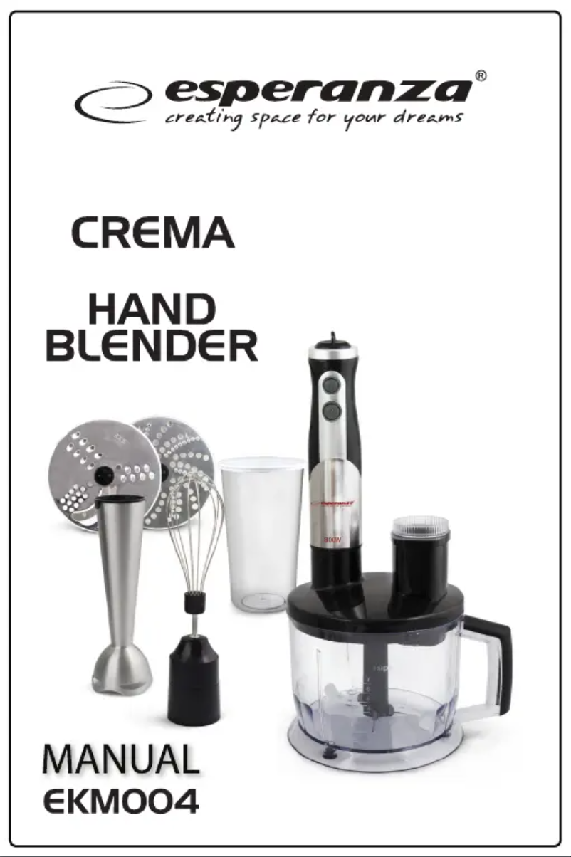 Page 1 de la notice Manuel utilisateur Esperanza Crema EKM004