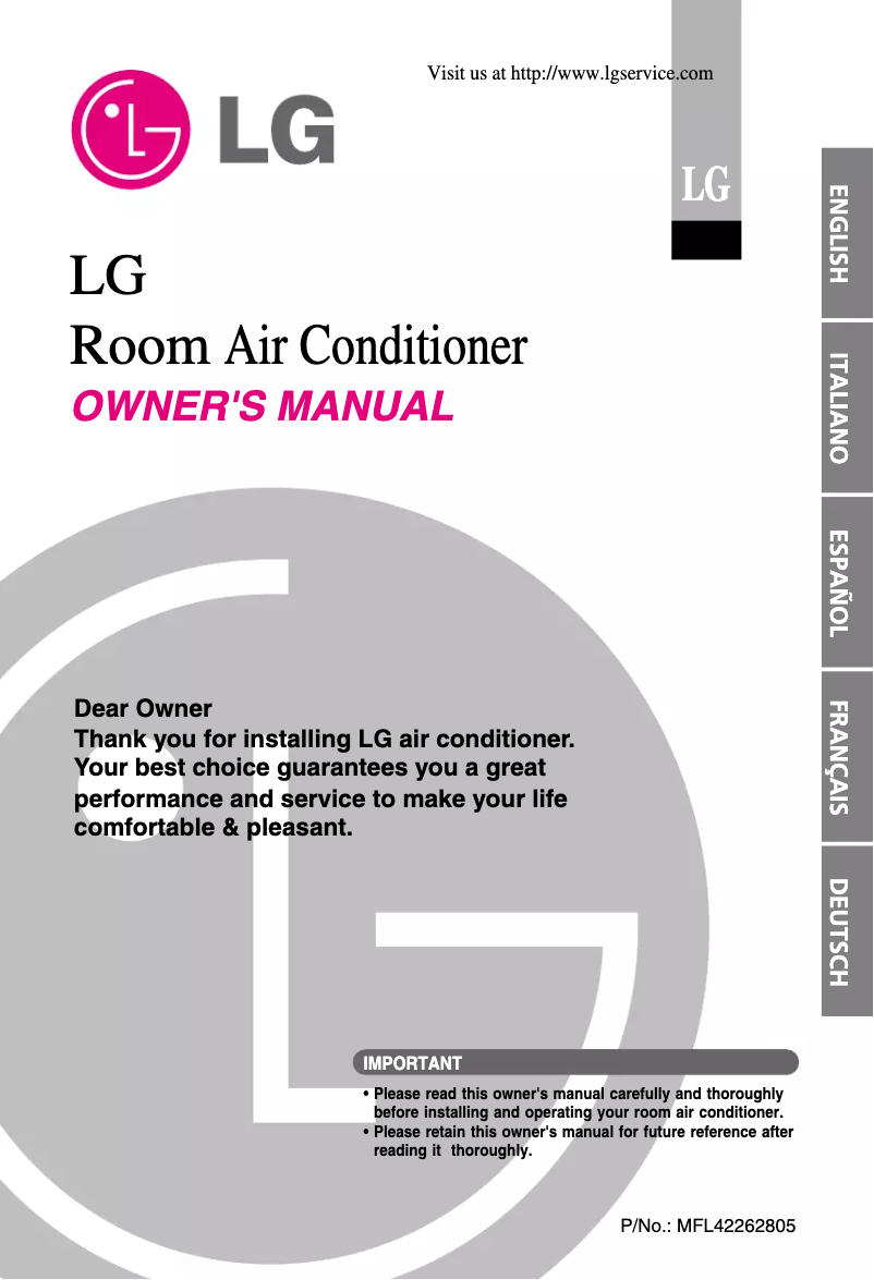 Page n°1 - Manuel utilisateur LG S12AA