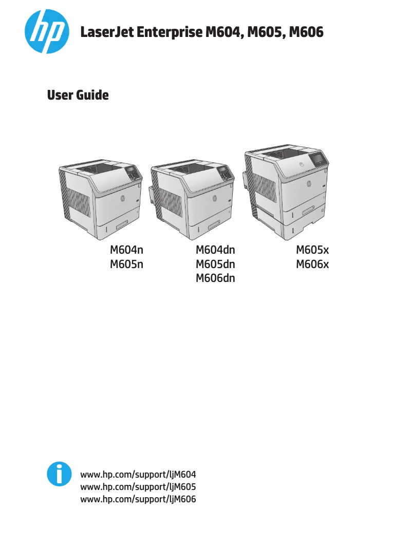 Page 1 de la notice Manuel utilisateur HP Enterprise M605dnm