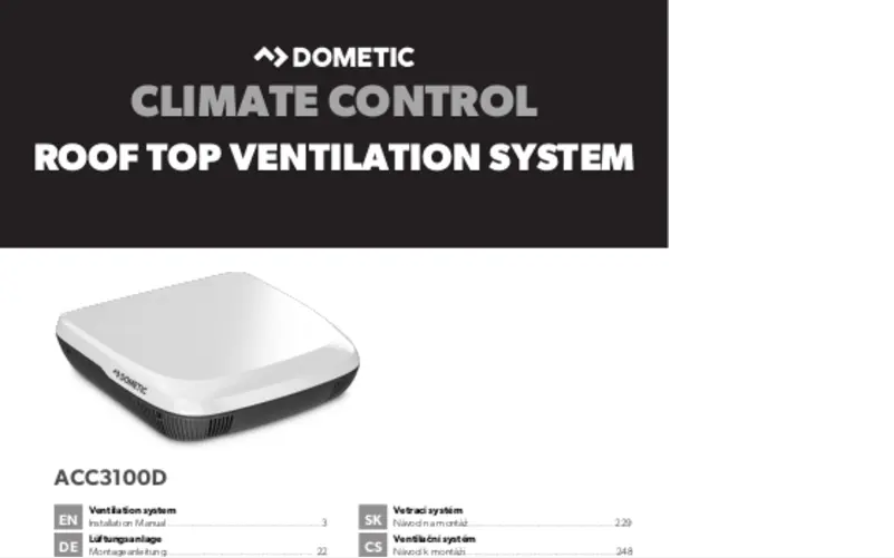 Page 1 de la notice Manuel utilisateur Dometic ACC3100D