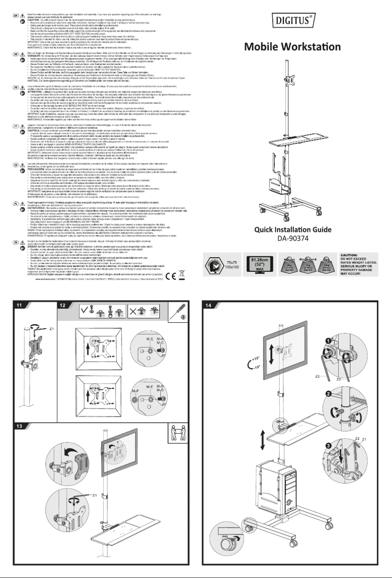 Page 1 de la notice Manuel utilisateur Digitus DA-90374
