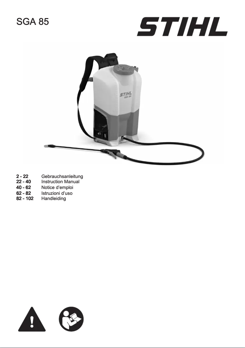 Página 1 del manual Manual de usuario Stihl SGA 85